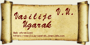 Vasilije Ugarak vizit kartica